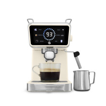 Swan Retro Pump Espresso Digital Coffee Machine, Cream, SK22113CRM