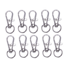 10pcs silver hooks 12mm x 30mm swivel trigger