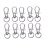 10pcs silver hooks 12mm x 30mm swivel trigger 1