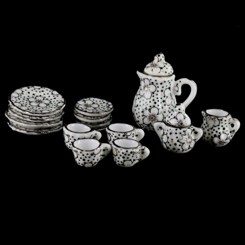Porcelain tea set Eating Utensils 15pzs Daisy Pattern