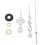 Quartz Clock Movement Mechanism Module Repair DIY Kit With Hands 1