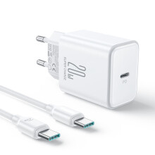 NEXTBATT 20W snellader PD + 60W USB-C-kabel, 1 m - Wit
