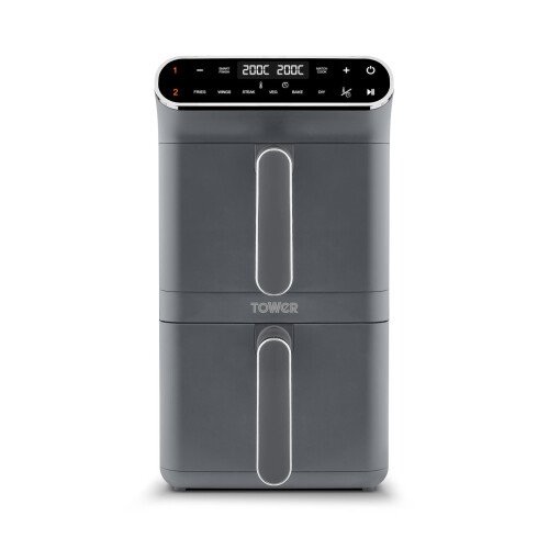 Tower Tower Vortx XL Dual Stack Air Fryer with Digital Control Panel, Graphite,T17190GRP
