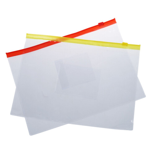 20PCS Plastic Slider Zip Lock Bags Files Holder for A5 Paper 2