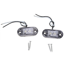 2 x Car Truck Trailer Piranha LED Side Blinker Light Lamp Bulb White 24V