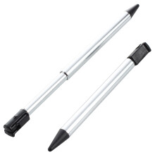 3 Pcs Silver Tone Black Plastic Stylus for 3ds