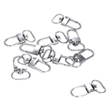 10 pieces Swivel Carabiner Hook Silver Key Chain 18mm x 33 mm