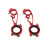 Fahrrad Lenker Extender Set 135g Rot 8