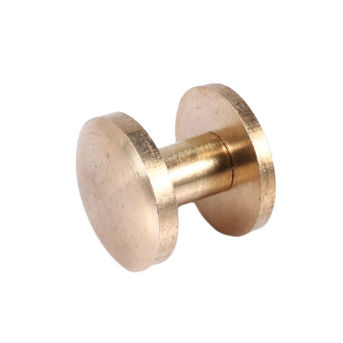 10x Arc Solid Brass Button Stud Screw Nail Screw back Leather Rivet Belt 6mm 2