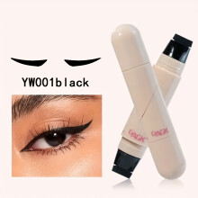(black) Symmetrisches einmaliges Formen, rotierender Eyeliner-Stempelstift, langlebig, wasserdicht, schweißfest und wischfest.