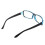 Unisex Black  Plastic Frame Arms Clear Lens Plain Glasses 6
