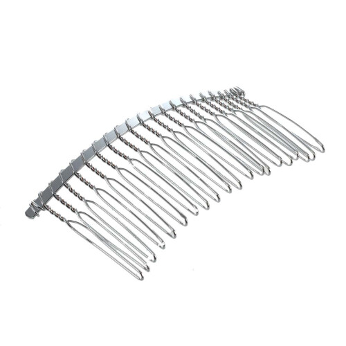 2 x Metal Comb Hair Comb Silver 2