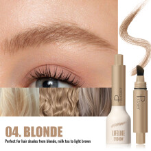 (04) Lápiz para sello de cejas, tinte para cejas 2 en 1, resistente al agua, a prueba de manchas, de larga duración, cabello