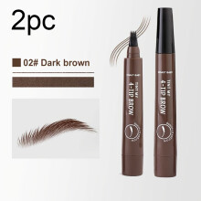 (Dark Brown) 2 Stk. Langlebige, wischfeste Augenbrauen. Langanhaltender, wischfester, raffinierter 24-Stunden-Look.Schaffen Sie