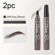 (Grey Brown) 2pc Sourcils longue durée anti-taches Look raffiné longue durée, anti-taches, 24 heures.Créez sans effort du naturel
