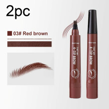 (Reddish-brown) 2 Stk. Langlebige, wischfeste Augenbrauen. Langanhaltender, wischfester, raffinierter 24-Stunden-Look.Schaffen Sie