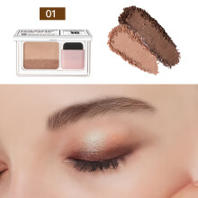 (01) Paleta de sombras de ojos Shimmery de dos tonos, 5-8 tonos versátiles, fácil de mezclar, maquillaje de ojos resistente