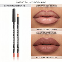 (12) Crayon à lèvres, mat, imperméable, longue durée, anti-taches, haute pigmentation, lisse, crémeux, antiadhésif, ne se