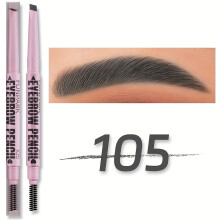 (105) 1pc Natürliche Wasserdichte Doppel Köpfe Automatische Augenbraue Bleistift mit Augenbraue Pulver Flüssigen Augenbraue St