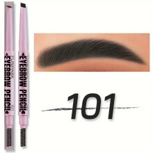 (101) Lápiz de cejas automático de doble cabezal, resistente al agua, Natural, con polvo para cejas, lápiz líquido para cejas