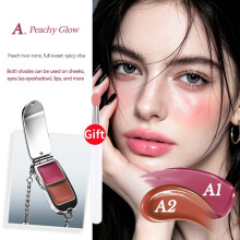 (01 Silicone Lip Brush) Armband-Zweifarben-Rouge-Mehrzweckstift – langlebig, wasser- und schweißfest, bleibt an Ort und Stelle, ohne zu