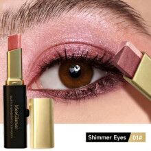 (1pc of 01) Barra de sombra de ojos de 2 colores resistente al agua y de larga duración |Metálico liso de alta pigmentación |Portáti