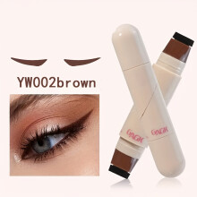(brown) Symmetrical One-Time Molding, Rotating Eyeliner Stamp Pen, Long-Lasting, Waterproof, Sweat-Proof, And Smudge-Proof,