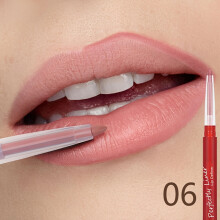 (06) 2-in-1 Waterproof Lip Liner | Matte Lipstick Pencil | Nude Pink Purple Lips Outline Makeup Crayon Stick Lip Tint Line Co