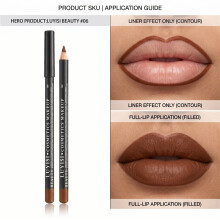 (06) Lip Liner Pencil, Matte Waterproof Long Lasting Smudge Proof, High Pigmented Smooth Creamy Non-Stick Non-Fade, for