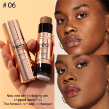 (06) Waterdichte Rose Golden tweekoppige Foundation Stick |Matte concealerborstel met volledige dekking, dekking van vlekken
