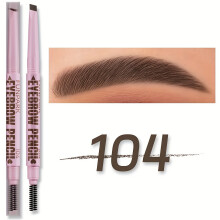 (104) 1pc Natürliche Wasserdichte Doppel Köpfe Automatische Augenbraue Bleistift mit Augenbraue Pulver Flüssigen Augenbraue St