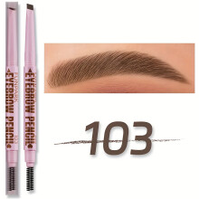 (103) 1pc Natürliche Wasserdichte Doppel Köpfe Automatische Augenbraue Bleistift mit Augenbraue Pulver Flüssigen Augenbraue St