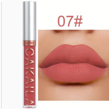 (07) Lápiz labial mate de 18 colores, taza antiadherente resistente al agua de larga duración, brillo de labios mate suave
