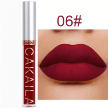 (06) Lápiz labial mate de 18 colores, taza antiadherente resistente al agua de larga duración, brillo de labios mate suave