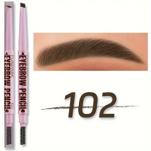 (102) Lápiz de cejas automático de doble cabezal, resistente al agua, Natural, con polvo para cejas, lápiz líquido para cejas