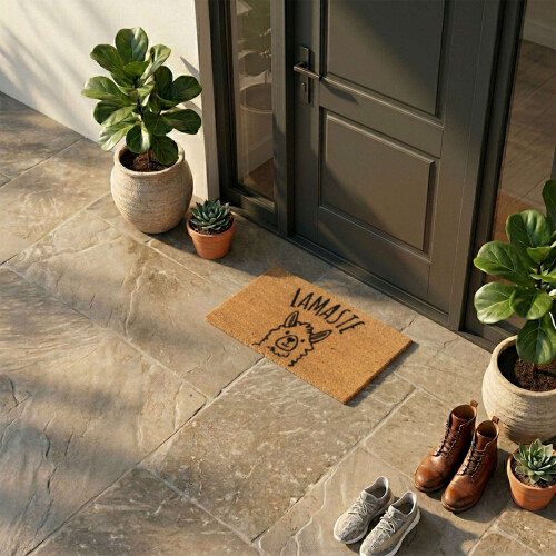 Welcome Coir Doormat, Non-Slip, 60x40 cm