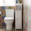 White Narrow Bathroom Cabinet with Adjustable Shelves 1