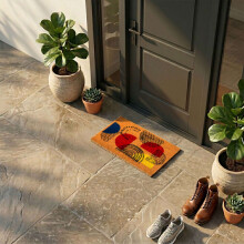 Coir Doormat, 60x40 cm, Dirt-Trapping Coconut Fiber