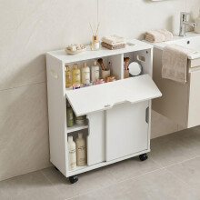 White Bathroom Storage Trolley, 4 Compartments