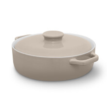 Barbary & Oak Nattura 23.5cm Shallow Casserole, Cashmere, BO875020CSH