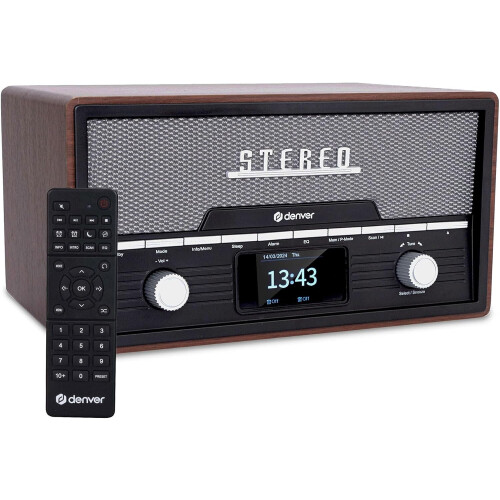 Denver DAB+ Radio CD Player with Bluetooth Clock Alarm & Remote Denver MDA-525