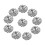 Crystal Rhinestone Button Flat back Decoration DIY 15mm 10 Pcs Clear 1