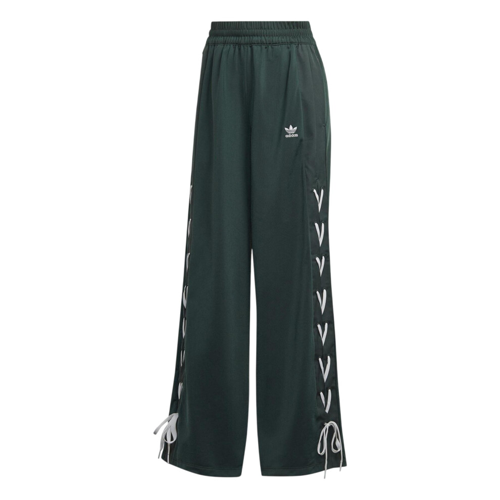 Adidas (16 Uk, Mineral Green) Womens/Ladies Lace Up Wide Leg Trousers