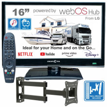 Unispectra 16" Smart TV (webOS) + bracket 12/24V Motorhome Caravan Truck TV
