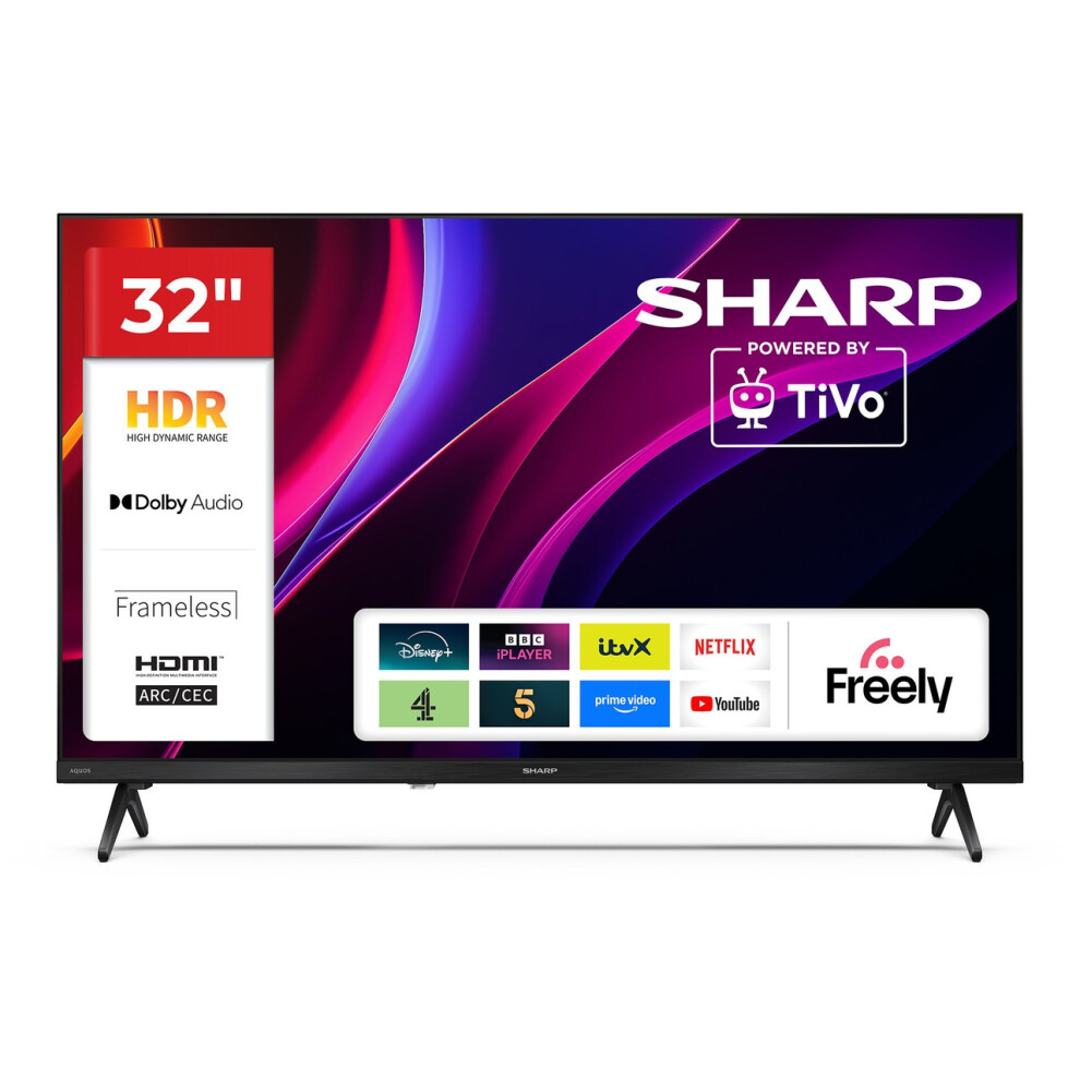 Photos - Television Sharp Smart LED TV 32HE2245K 32 Inch HD Ready HDR Black with Freely 