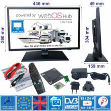 19" Smart TV (webOS from LG) HD 12V 24V 240V Freeview & SAT Tuner, Magic Remote