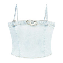 (10 UK, Blue) Diesel Womens/Ladies Lucy Denim Slim Tank Top