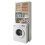 Washing Machine Cabinet, 2 Doors, Adjustable Shelves 2