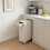 White Bathroom Storage Trolley with Pull-Out Drawer 3