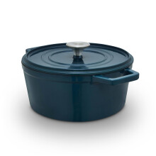 Barbary & Oak Nattura Round Cast Iron Casserole/Dutch Oven/Cooking Pot, Agave, BO800320AGV